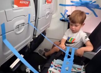 Hack ratunkowy w samolocie dzieli podróżnych: taśma maskująca dla dzieci – genialna czy brudna?